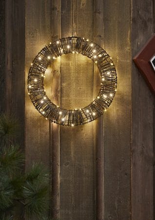 Vicke Wreath utendørs dekorasjonsbelysning 40 cm - brun - Hage - Utemiljø - Veranda & terrasse - Verandabelysning