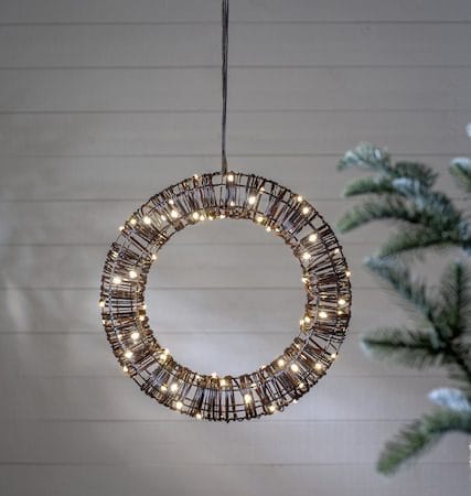 Vicke Wreath utendørs dekorasjonsbelysning 40 cm - brun - Hage - Utemiljø - Veranda & terrasse - Verandabelysning