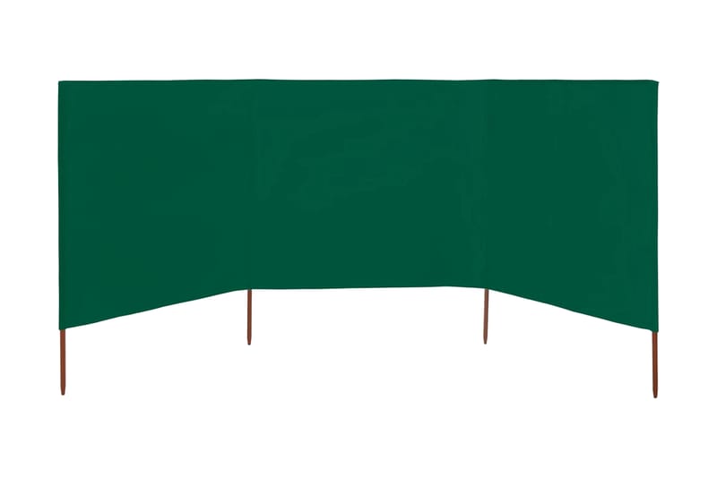 Vindskjerm 3 paneler stoff 400x160 cm grønn - Grønn - Skjerm - Sikkerhet & vindubeskyttelse veranda - Avskjerming & vindskjerm