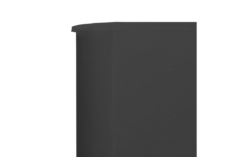 Vindskjerm 3 paneler stoff 400x160 cm antrasitt - Grå - Sikkerhet & vindubeskyttelse veranda - Avskjerming & vindskjerm - Skjerm