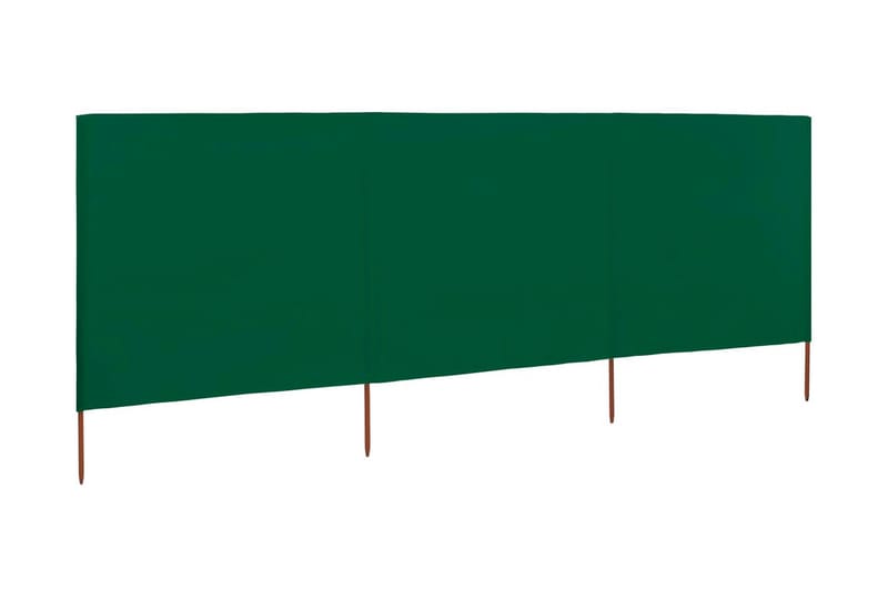 Vindskjerm 3 paneler stoff 400x80 cm grønn - Grønn - Sikkerhet & vindubeskyttelse veranda - Avskjerming & vindskjerm - Skjerm