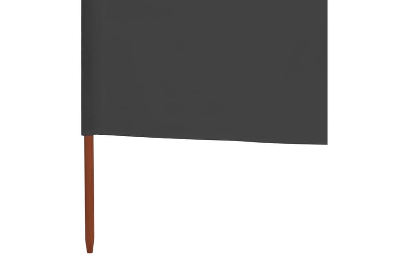 Vindskjerm 6 paneler stoff 800x160 cm antrasitt - Grå - Sikkerhet & vindubeskyttelse veranda - Avskjerming & vindskjerm - Skjerm