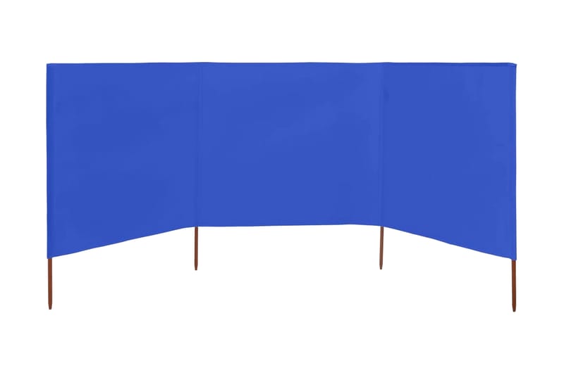 Vindskjermer 3 paneler stoff 400x80 cm asurblå - Blå - Sikkerhet & vindubeskyttelse veranda - Avskjerming & vindskjerm - Skjerm