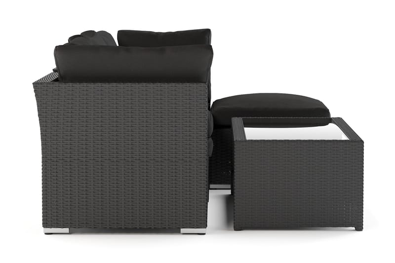 Wisconsin Premium Loungegruppe Utendørs – Sofagruppe til Uteplassen i Kunstrotting - Svart - Hage - Utemiljø - Veranda & terrasse - Verandamøbler