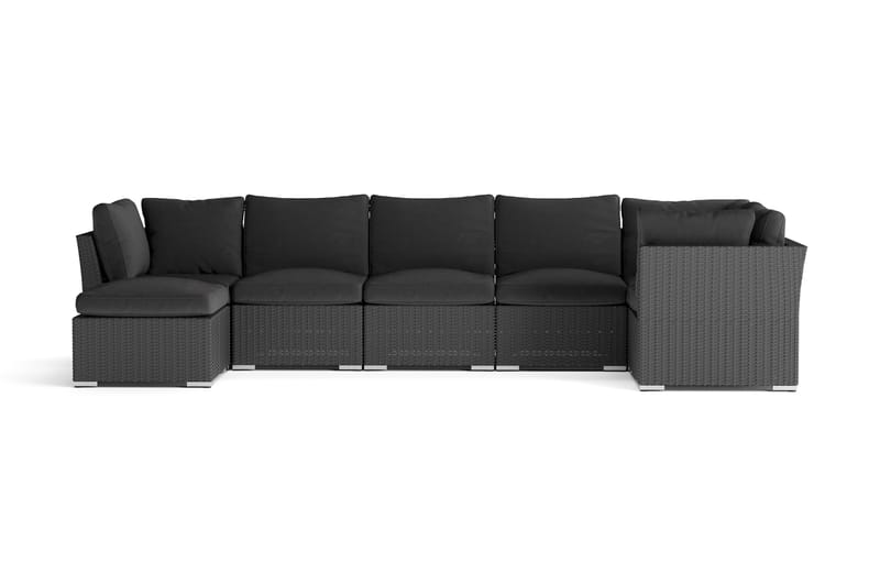 Wisconsin Premium Loungegruppe Utendørs – 8-seters Lounge i Kunstrotting - Svart - Hage - Utemiljø - Veranda & terrasse - Verandamøbler