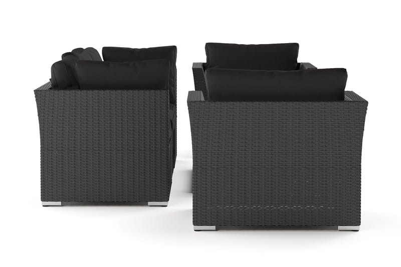 Wisconsin Premium Loungegruppe Utendørs 5-seter Kunstrotting - Svart - Hage - Utemiljø - Veranda & terrasse - Verandamøbler