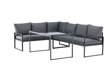 Zingaro Sofagruppe Utendørs 4-seter - Svart/Grå - Hagemøbler - Loungemøbler - Sofagruppe utendørs