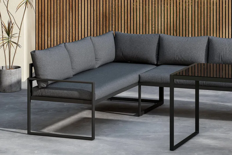 Zingaro Sofagruppe Utendørs 4-seter - Svart/Grå - Hage - Utemiljø - Veranda & terrasse - Verandamøbler