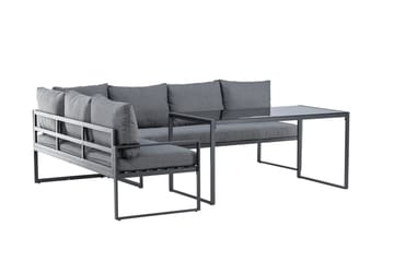 Zingaro Sofagruppe Utendørs 4-seter - Svart/Grå - Hagemøbler - Loungemøbler - Sofagruppe utendørs