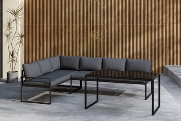 Zingaro Sofagruppe Utendørs 4-seter - Svart/Grå - Hagemøbler - Loungemøbler - Sofagruppe utendørs