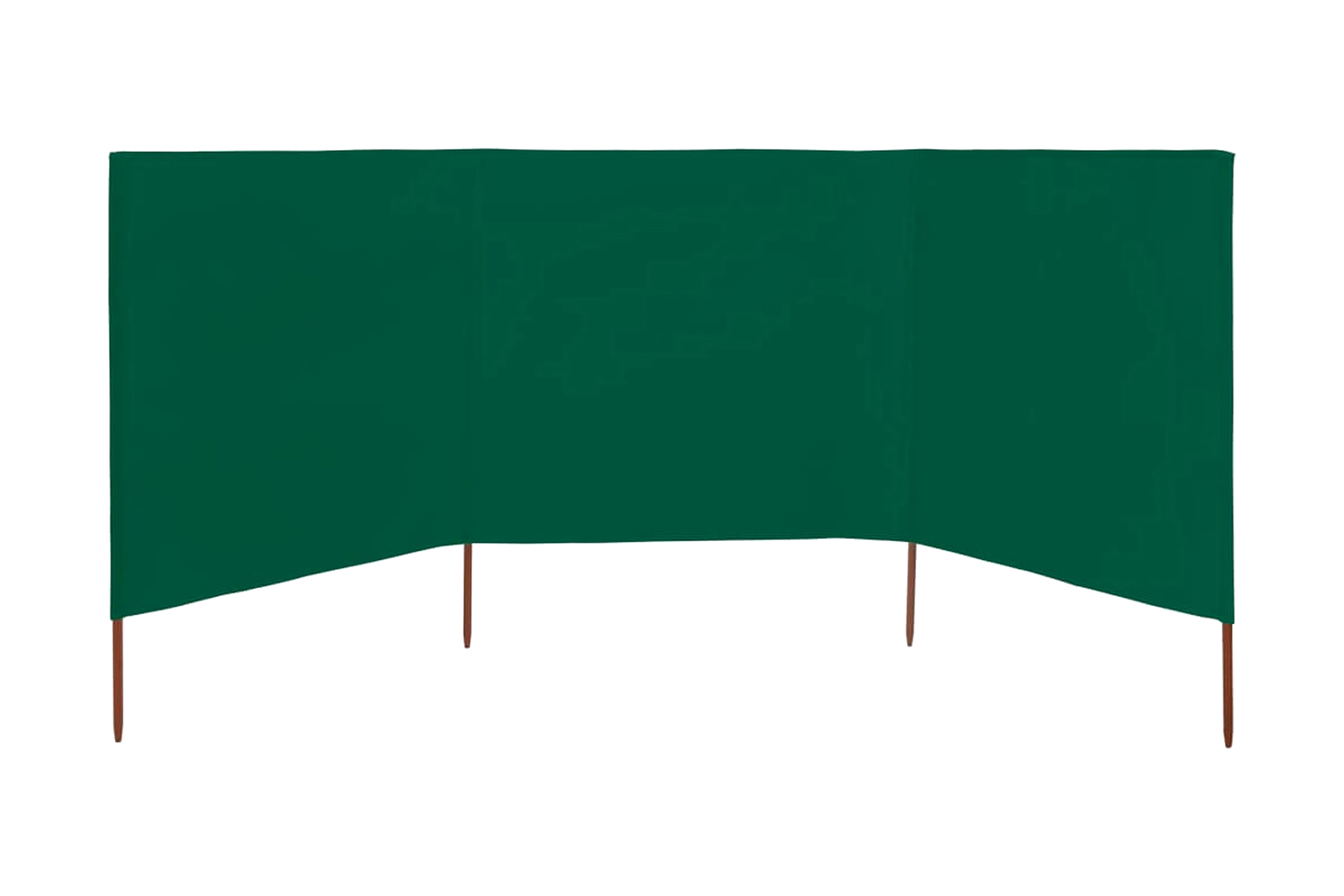 Vindskjerm 3 paneler stoff 400x160 cm grønn - Grønn