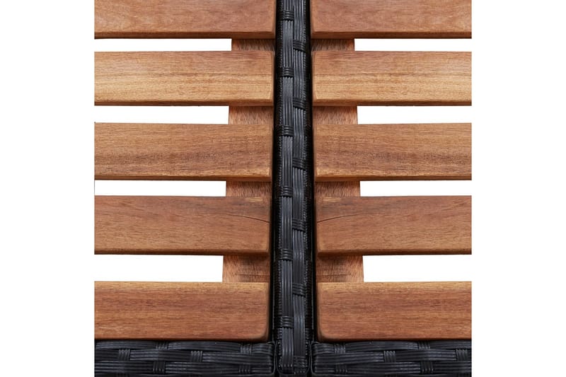 Spakant firkantet svart 268 x 268 x 55 cm polyrotting - Svart - Badestamp byggesett