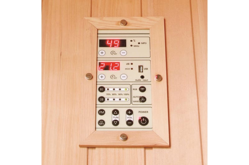 Infrarød Badstue Fir 200 cm Brun - Metalcraft - Hage - Utendørsbad - Badstue - Badstuerom