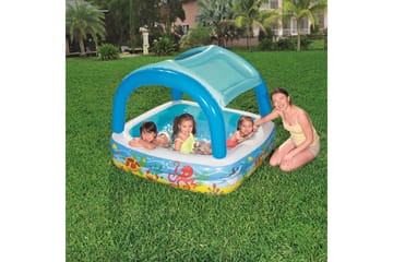 Bestway Barnebasseng med baldakin blå 140x140x114 cm - Blå - Hage - Utendørsbad - Basseng - Barnebasseng & babybasseng
