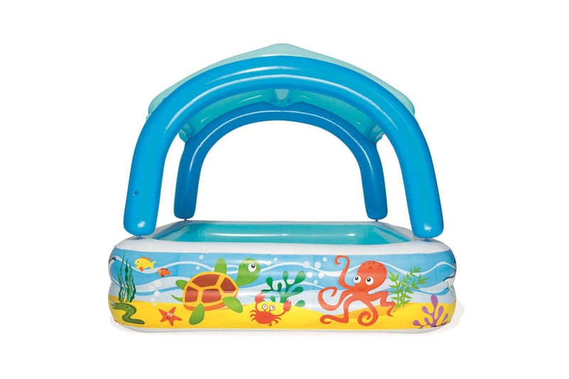 Bestway Barnebasseng med baldakin blå 140x140x114 cm - Blå - Hage - Utendørsbad - Basseng - Barnebasseng & babybasseng