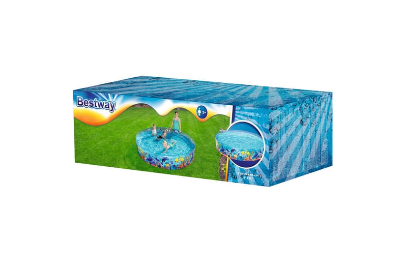 Bestway Basseng Fill 'N Fun Odyssey 244x46 cm - Flerfarget - Barnebasseng & babybasseng