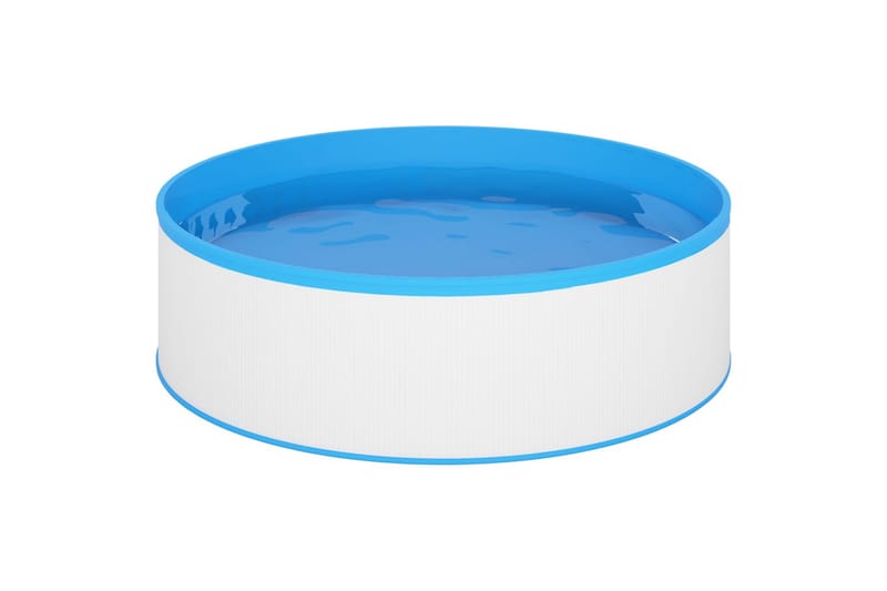 Plaskebasseng med overflaterenser og pumpe 350x90 cm hvit - Hage - Utendørsbad - Basseng - Barnebasseng & babybasseng