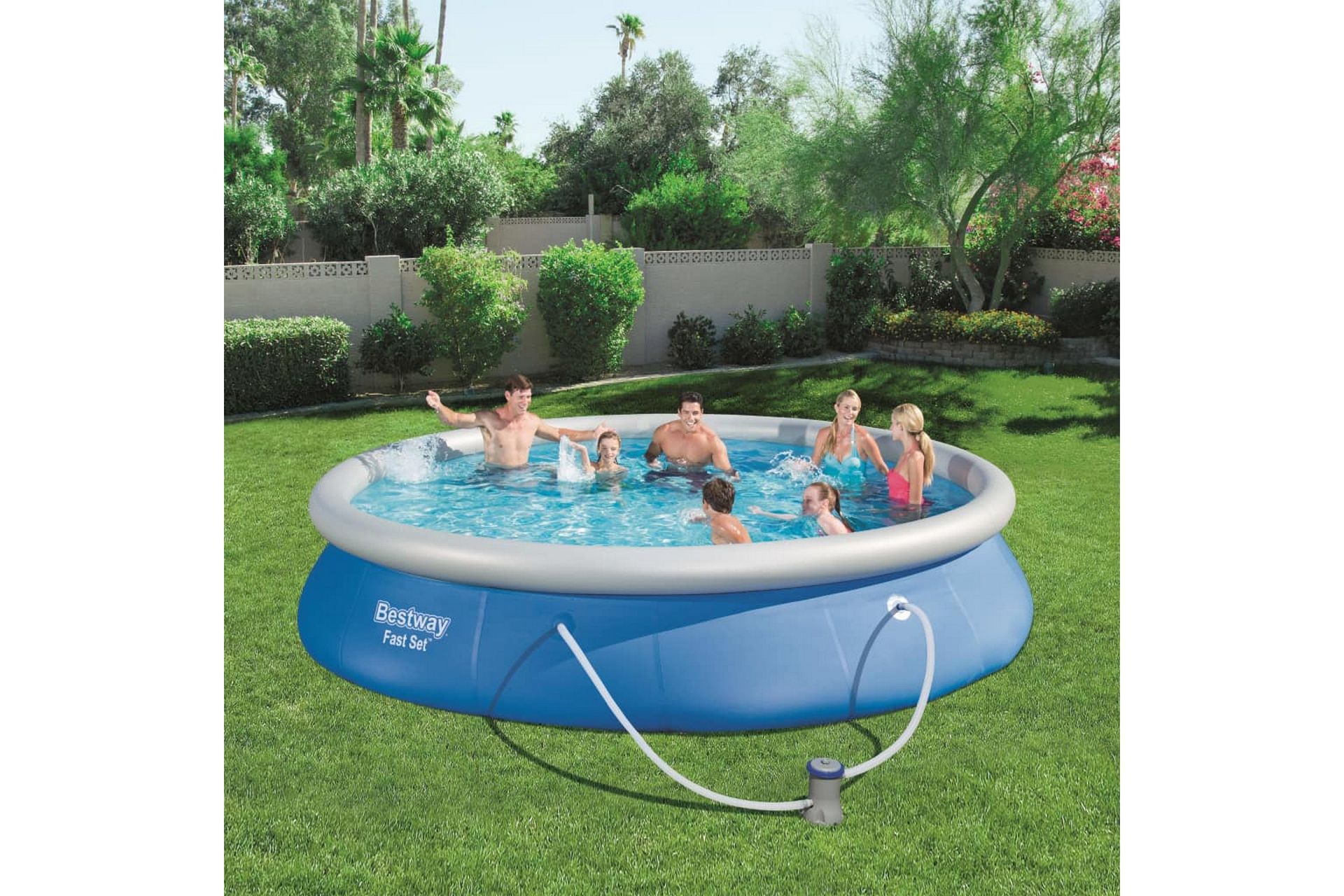 Bestway Bassengsett Fast Set 457x84 cm - Blå - Hage - Utendørsbad - Basseng - Frittstående basseng
