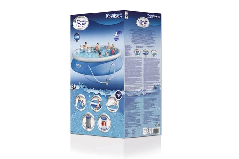 Bestway Bassengsett Fast Set 457x84 cm - Blå - Hage - Utendørsbad - Basseng - Frittstående basseng