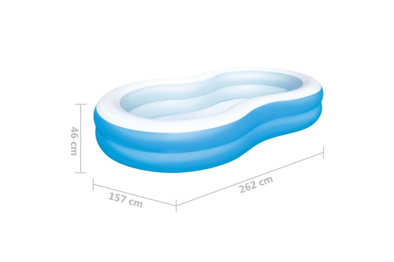 Bestway Big Lagoon Familiebasseng 262x157x46 cm - Blå - Hage - Utendørsbad - Basseng - Frittstående basseng