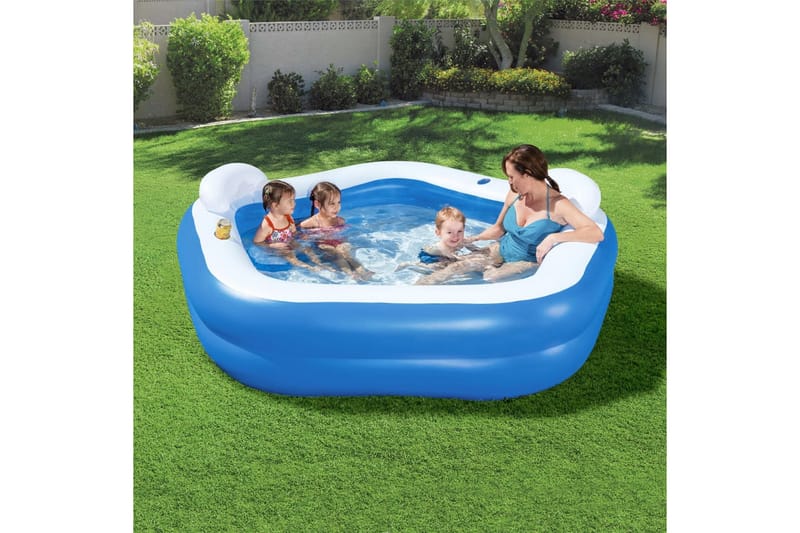 Bestway Familiebasseng 213x206x69 cm - Blå - Frittstående basseng