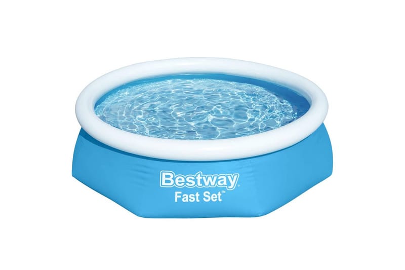 Bestway Oppblåsbart svømmebasseng Fast Set rundt 244x66 cm 5 - Frittstående basseng