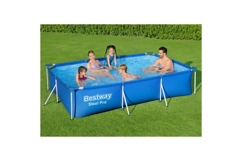 Bestway Steel Pro Svømmebasseng 300x201x66 cm - Blå - Hage - Utendørsbad - Basseng - Frittstående basseng