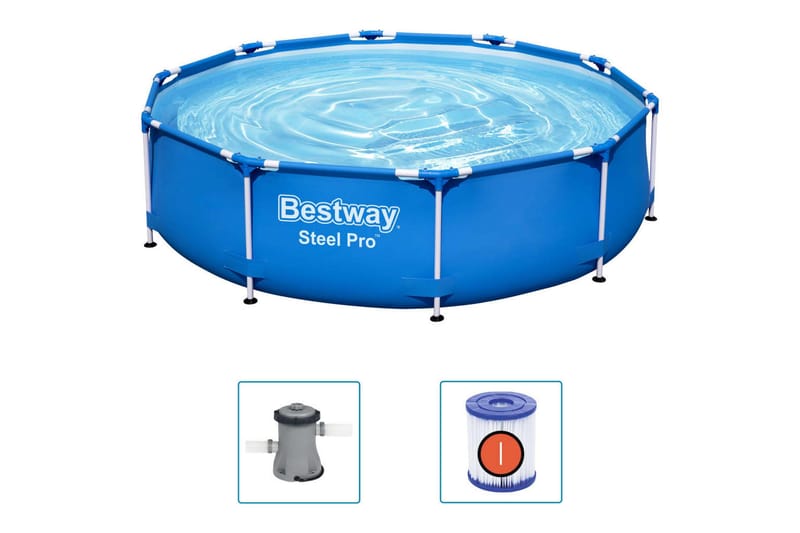 Bestway Steel Pro Svømmebasseng 305x76 cm - Blå - Frittstående basseng