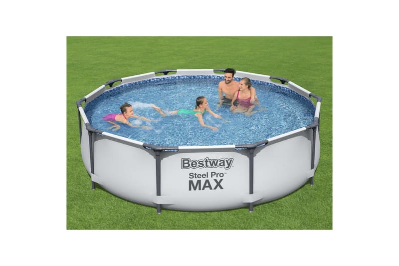 Bestway Steel Pro MAX Svømmebasseng 305x76 cm - Grå - Hage - Utendørsbad - Basseng - Frittstående basseng