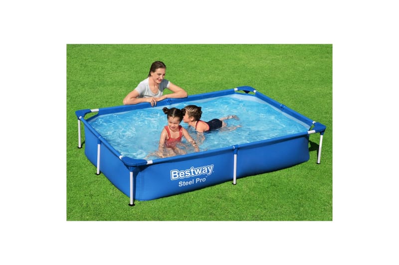 Bestway Steel Pro svømmebasseng 221x150x43 cm - Blå - Hage - Utendørsbad - Basseng - Frittstående basseng