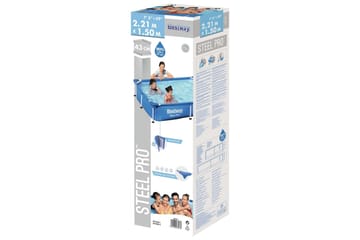 Bestway Steel Pro svømmebasseng 221x150x43 cm - Blå - Hage - Utendørsbad - Basseng - Frittstående basseng