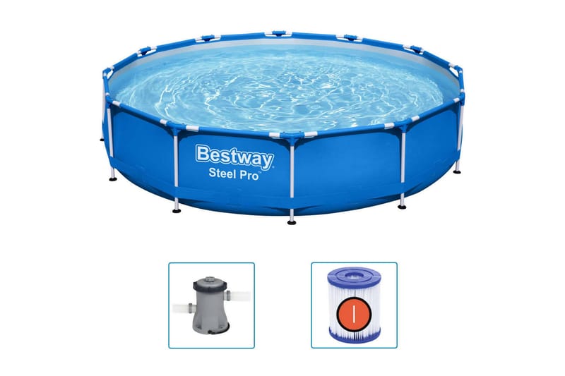 Bestway Steel Pro Rammebasseng 366x76 cm - Blå - Hage - Utendørsbad - Basseng - Frittstående basseng