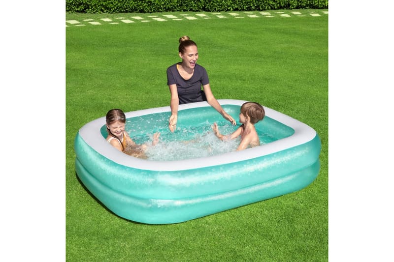 Bestway Svømmebasseng rektangulær 201x150x51 cm blå - Frittstående basseng