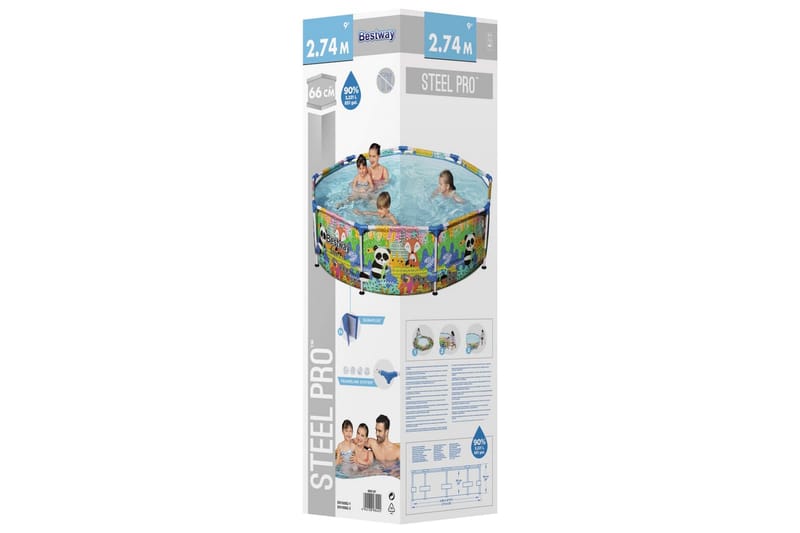 Bestway Svømmebasseng Steel Pro MAX 274x66 cm - Flerfarget - Hage - Utendørsbad - Basseng - Frittstående basseng