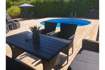 Pool over bakken Planet Pool Planet Pool stålveggbasseng Premium rund 5,0x1,5 m nedgravd L:Pe Grå - Hage - Utendørsbad - Basseng - Frittstående basseng