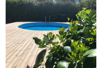 Pool over bakken Planet Pool Planet Pool stålveggbasseng Premium rund 5,0x1,5 m nedgravd L:Pe Grå - Hage - Utendørsbad - Basseng - Frittstående basseng