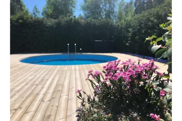 Pool over bakken Planet Pool Planet Pool stålveggbasseng Premium rund 5,0x1,5 m nedgravd L:Pe Grå - Hage - Utendørsbad - Basseng - Frittstående basseng