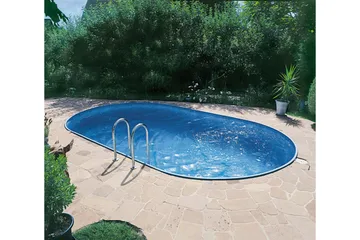 Stålveggbasseng Premium Oval 8,0x4,2x1,5m Innebygd L:Blå 0. - Planet Pool - Hage - Utendørsbad - Basseng - Frittstående basseng