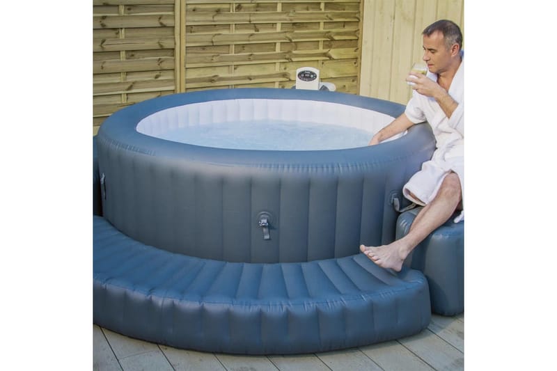 Bestway Lay-Z-Spa Oppblåsbar kant for runde boblebad - Grå - Oppblåsbart basseng & plastbasseng