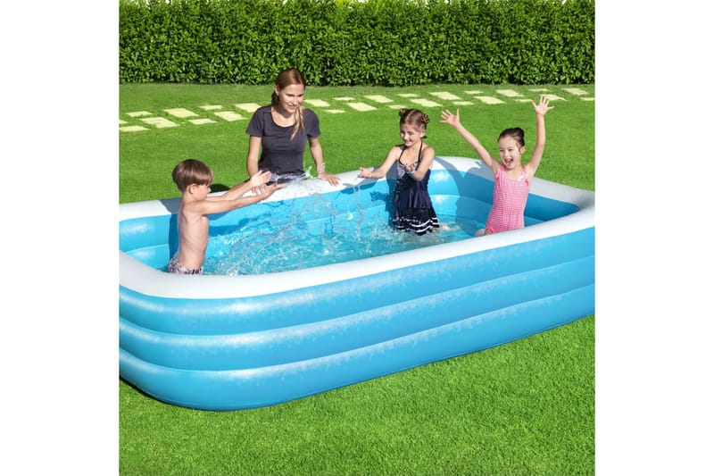 Bestway Oppblåsbart svømmebasseng 305x183x56 cm - Blå - Hage - Utendørsbad - Basseng - Oppblåsbart basseng & plastbasseng