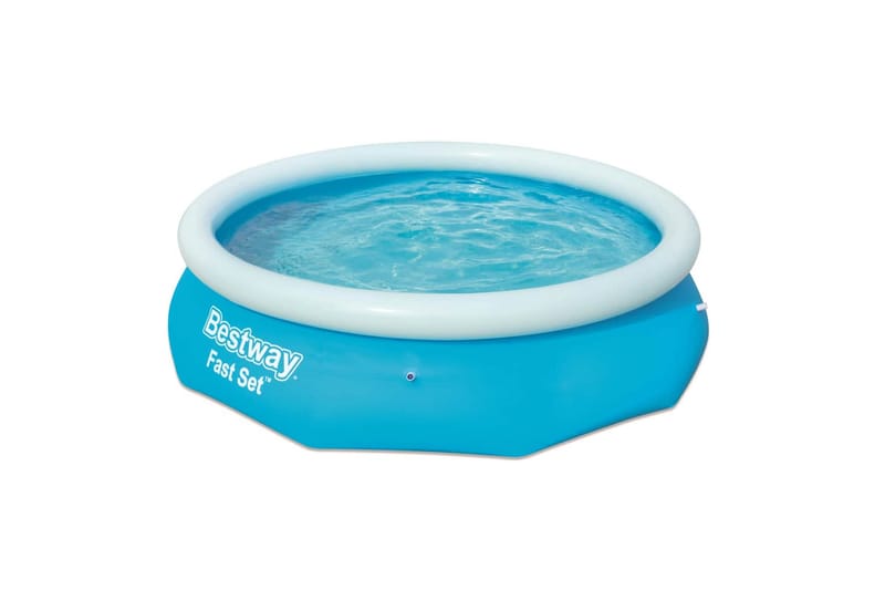 Bestway Oppblåsbart svømmebasseng Fast Set rundt 305x76 cm - Blå - Oppblåsbart basseng & plastbasseng