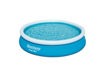 Bestway Oppblåsbart svømmebasseng Fast Set rundt 366x76 cm - Blå - Hage - Utendørsbad - Basseng - Oppblåsbart basseng & plastbasseng