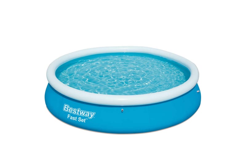 Bestway Oppblåsbart svømmebasseng Fast Set rundt 366x76 cm - Blå - Oppblåsbart basseng & plastbasseng