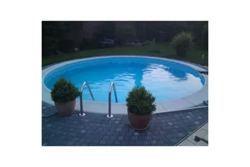 Stålveggspool Planet Pool Premium Rund Ø 3,5 m, Persia Blå, 1,2 m - Ø 3,5 m, Persia Blå, 1,2 m - Hage - Utendørsbad - Basseng - Frittstående basseng