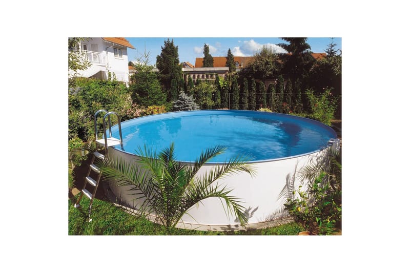Stålveggspool Planet Pool Premium Rund Ø 3,5 m, Persia Blå, 1,2 m - Ø 3,5 m, Persia Blå, 1,2 m - Hage - Utendørsbad - Basseng - Frittstående basseng