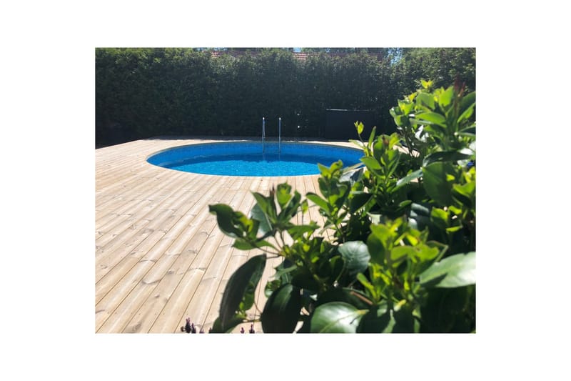 Stålveggspool Planet Pool Premium Rund Ø 5 m, Persia Blå, 1,5 m - Ø 5 m, Persia Blå, 1,5 m - Hage - Utendørsbad - Basseng - Frittstående basseng