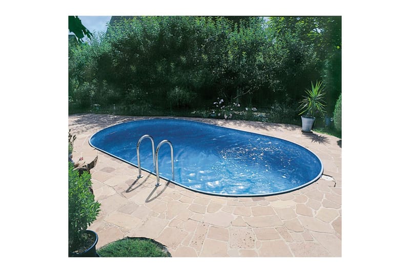 Stålveggspool Planet Pool Premium Oval 8 x 4,2 m, Persia Grå - 8 x 4,2 m, Persia Grå - Hage - Utendørsbad - Basseng - Frittstående basseng