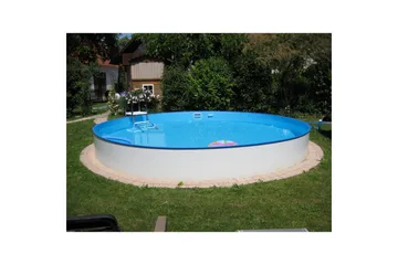 Stålveggspool Planet Pool Premium Rund Ø 3,5 m, Persia Blå, 1,2 m - Ø 3,5 m, Persia Blå, 1,2 m - Hage - Utendørsbad - Basseng - Frittstående basseng