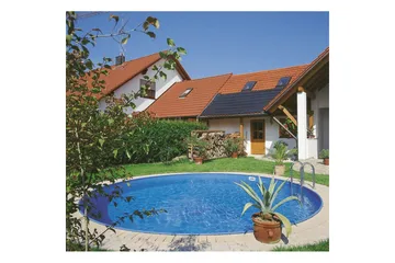 Stålveggspool Planet Pool Premium Rund Ø 3,5 m, Persia Blå, 1,2 m - Ø 3,5 m, Persia Blå, 1,2 m - Hage - Utendørsbad - Basseng - Frittstående basseng