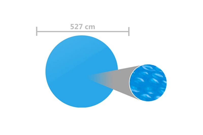 Bassengtrekk blå 527 cm PE - Hage - Utendørsbad - Bassengtilbehør - Bassengbeskyttelse - Bassengtrekk & bassengbeskyttelse